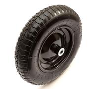 14 Inch 3.50-8 Wheelbarrow Metal 8 Inch Wheel Black & 4 Ply Pneumatic Tyre & Inner Tube Straight Valve 16mm Bearings Wheel Barrow Cart Trolley 350-8 3.50x8 350x8
