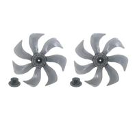 14 Inch 7- Plastic Fan, Low Noise PP Replacement Part with Nut Cover for 355mm Standing and Table Fans, Grey(2pcs)