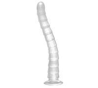 14 inch Anal Plug Long Clear Dildo Anal Toys, Butt Plug Anal Beads with Suction Cup Anus Dilator Big Butt Plug Anal Beads Penis Adult Sex Toy for Men and Women