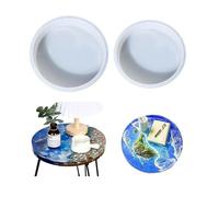 14 Inch and 12 Inch Round Resin Mold 2 Pack, Extra Large Silicone Epoxy Resin Casting Molds for River Table, DIY Crafts, Tray, Cutting Board, Clock, Home Decor