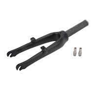 14 Inch Carbon Fiber Bike Fork, High Strength Lightweight Front Fork for Folding Bikes with 28.6mm Head Tube, V - Brake Compatible Carbon Road Bike Fork with Threaded Aluminum