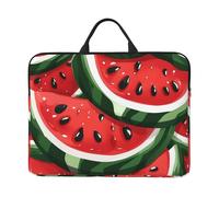 14 inch Cartoon Watermelon Slices Print Laptop Sleeve Bag, Water-Resistant Computer Carrying Case for Men & Women