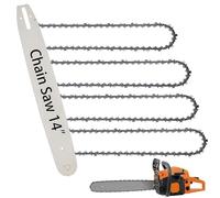 14 Inch Chainsaw Bar & Chain Combo - 3/8" LP Pitch, .050" Gauge, 52 Drive Links Fits Ryobi RY3714, Husqvarna 120, Echo CS-310, Oregon S52 27856& More (4 Chains+ 1 Bar)