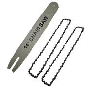 14 Inch Chainsaw Guide Bar with 3/8 LP 50 Section Saw Chain Compatible with MS170 MS180 MS250 Power Tools Replacement Parts(Saw Chain Guide Bar)