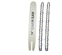 14 Inch Chainsaw Guide Bar with Saw Chain 3/8 LP 50DL 050 Compatible with MS170 MS180 MS230 MS250(1 bar with 2 Chain)