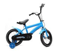 14 Inch Children's Bicycle, with Training Wheel Stabilisers, Girls Boys Outdoor Cycling Bicycle,Removable Stabilisers, Carbon Steel with Adjustable Seat, for 3-6 Years Old (blue)