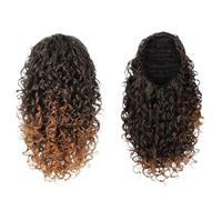 14 Inch Curly Drawstring Ponytail Extension for Black Women,Fake Ponytails Synthetic Clip in Pony Tails Hair Extensions Hair Extension for Daily Use(T1B-30)