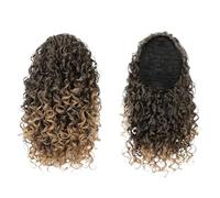 14 Inch Curly Drawstring Ponytail Extension for Black Women,Fake Ponytails Synthetic Clip in Pony Tails Hair Extensions for Daily Use(T1B-27)
