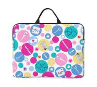 14 inch Cute Nurse Print Laptop Sleeve Bag, Water-Resistant Computer Carrying Case for Men & Women
