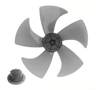 14 Inch Fan Replacement With Nut Cover, Five Leaves Plastic Propeller For Pedestal And Desk Fans, Black Or White Color Option(Transparent Black)