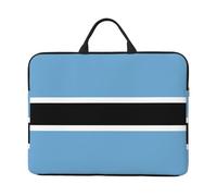 14 inch Flag of Botswana Print Laptop Sleeve Bag, Water-Resistant Computer Carrying Case for Men & Women