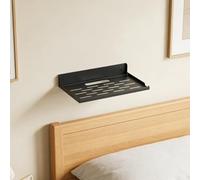 14 Inch Foldable Wall Shelf Made of Iron, Designed for Router and Home Network Device Placement with Integrated Cable Management System