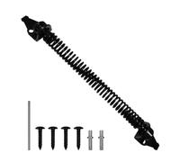 14 Inch Heavy Duty Gate Spring, Self Closing Garden Gate Closer Hardware with Fittings, Adjustable Metal Spring Closure for Light to Heavy Duty Wooden Gates Door Fence, Black
