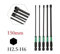 14 Inch Hexagon Screwdriver Bit for Electric Drill Quick Change, 150mm Length for Professional Level Performance (H6)
