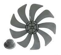 14 Inch Household Silent Fan Blade Plastic Propeller With Nut Cover, Plastic Propeller 7/9/15 Blade Fan Accessories, Floor To Ceiling Fan Blades(9-blade)