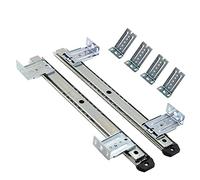 14-Inch Keyboard Slide with 2 Pcs Ball Bearing Runners Adjustable Computer Drawer Tray Accessories Cabinet Furniture Rails with Screws Black/Silver Finish Perfect for Home Office