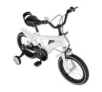 14 Inch Kids Bike for Boys & Girls Children Bike with Stabilisers & Bell Kids Bicycle with Fenders, Beginner Bike Kids Cycle Adjustable Seat 55.88-66.8cm (White)