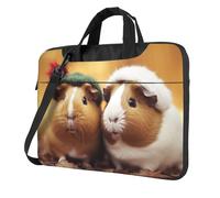 14 Inch Laptop Shoulder Bag For Men Women,Waterproof Briefcase Messenger Bag Cute Guinea Pigs Laptop Sleeve Bag W/Strap Handle