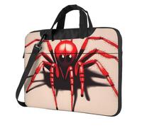 14 Inch Laptop Shoulder Bag For Men Women,Waterproof Briefcase Messenger Bag Cute Little Red Spider Laptop Sleeve Bag W/Strap Handle
