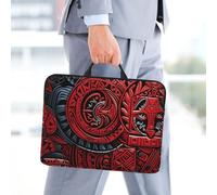 14 Inch Laptop Sleeve Case Waterproof Travel Laptop Bag Handbag Shockproof Protective Computer Cover Red Tribal Pattern Carrying Bag Briefcase With Handle For 13-14 Inch Notebook