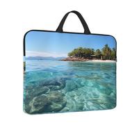 14 inch Laptop Sleeve with Handle Shockproof Laptop Bag Waterproof Computer Cover Bag Fiji Island and Clear Sea Briefcase