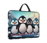 14 inch Laptop Sleeve with Handle Shockproof Laptop Bag Waterproof Computer Cover Bag Five Cute Penguins Briefcase