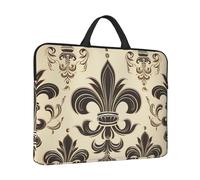 14 inch Laptop Sleeve with Handle Shockproof Laptop Bag Waterproof Computer Cover Bag Fleur-de-Lis and Coat Arms Knight Briefcase