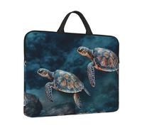 14 inch Laptop Sleeve with Handle Shockproof Laptop Bag Waterproof Computer Cover Bag Turtle Swimming in The sea Briefcase