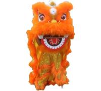 14-inch Lion Dance Costume, Traditional Chinese Dragon Design, Suitable For Children Aged 5-12, For Party Carnivals And Festivals (Orange Pants Length 73cm/28.76in)