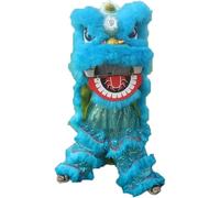 14-inch Lion Dance Costume, Traditional Chinese Dragon Design, Suitable For Children Aged 5-12, For Party Carnivals And Festivals (Light Blue Pants Length 83cm/32.7in)