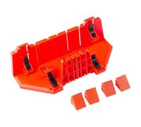 14 Inch Mitre Box, Plastic Saw Storage Miter Box with Clamp and 22.5°45°90 °Angle Slot Types, Woodworking Clamping Mitre Box for Home Decoration/Photo Frames/Architectural Working