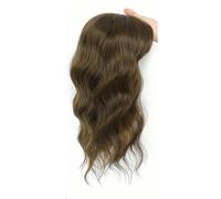 14 inch Natural-Looking Hair Topper for Women, Short Wavy Breathable Wiglet 6.5"x6.5" Base, for Thinning Hair Coverage(8#)