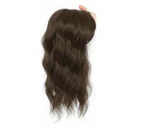 14 inch Natural-Looking Hair Topper for Women, Short Wavy Breathable Wiglet 6.5"x6.5" Base, for Thinning Hair Coverage(6-8#)