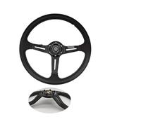 14 Inch ND PU Auto Racing Steering Wheels Universal Deep Corn Drifting Sport Steering Wheel With ND Logo(PU-B)