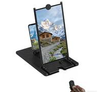 14 Inch Phone Screen Magnifier, 3D HD Phone Screen Magnifier with Bluetooth Remote Control, Portrait Folding Stand Holder Mobile Phone, Pull Design Magnifying Screen for All Smartphones Videos