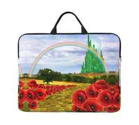 14 inch Poppies Field Yellow Brick Road Print Laptop Sleeve Bag, Water-Resistant Computer Carrying Case for Men & Women