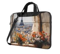 14 inch Portable Laptop Bag Shockproof Light Laptop Case Inner Storage Pockets with Exquisite beautiful pylons in the distance Print