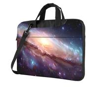 14 inch Portable Laptop Bag Shockproof Light Laptop Case Inner Storage Pockets with Exquisite Cosmic Dawn Print