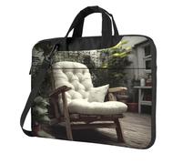 14 inch Portable Laptop Bag Shockproof Light Laptop Case Inner Storage Pockets with Exquisite Rainy Day Leisure Time Print