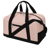 14 Inch Small Gym Bag Lightweight Large Capacity Carry On Bag with Adjustable Length Shoulder Strap Mini Duffle Bag(Pink)