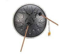 14 Inch Steel Tongue Drum, 15 Notes Handpan Drum Percussion Instrument With Mallets&Rope Decoration&Travel Bag,Ideal For Meditation Yoga And Zen,E
