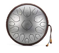 14 Inch Steel Tongue Drum, 15 Notes Percussion Instrument, Harmonic Handpan Drum, Tank Drum Chakra Drum for Meditation, Zen