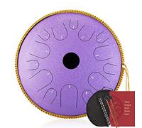 14 Inch Steel Tongue Drum, C Key 14 Notes Tank Drum With Rope Decoration, Carry Bag, Music Book, Mallets & Bracket, Perfect Gift For Family & Friends (Color : Pink)