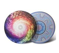14-inch Stream Drum, Sound Healing Wave Drum, Starry Colour Pattern + Flower Pattern, for Yoga Meditation, Pleasant Sound Release Pressure