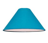 14 Inch Teal Blue Cotton Coolie Lampshade - Classic Cone Shape, 100% Cotton Fabric, Versatile for Table Lamp, Floor Lamp, and Ceiling Pendant
