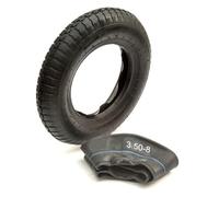 14 Inch Tyre & Inner Tube Kit 3.50-8 350-8 2 Ply Rubber Wheelbarrow Wheel Barrow