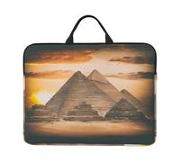 14 inch Vintage Great Egyptian Pyramid Print Laptop Sleeve Bag, Water-Resistant Computer Carrying Case for Men & Women