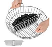 14 Inches Stainless Steel Charcoal Ash Basket with Removable Divider Grill Accessory for Big Green Egg Large and Kamado the Joe Classic