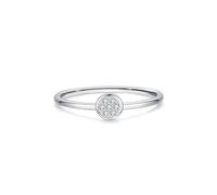 14 Karat Rings for Girlfriend, Halo White Gold Real Diamond Wedding Engagement Bands Solid Real Gold Promise Ring for Her Size U 1/2