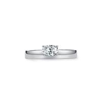 14 Karat Rings for Her, Solitaire White Gold 0.5ct Lab Grown Diamond Wedding Engagement Bands Solid Real Gold Promise Ring for Women Size U 1/2